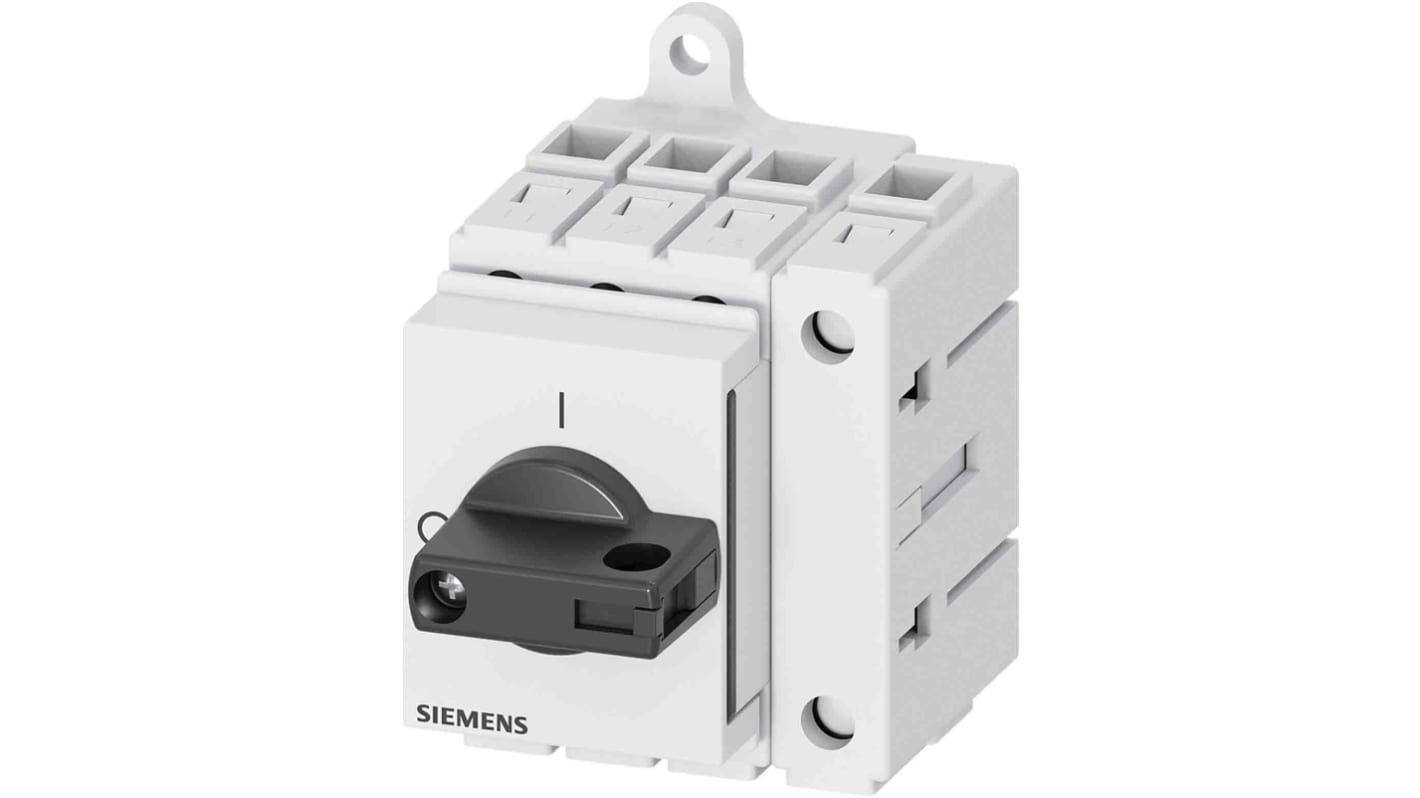 Interruttore di isolamento Siemens 3LD3130-0TL11, 4 poli, 25 A, montaggio su guida DIN, IP40, 690 V c.a.