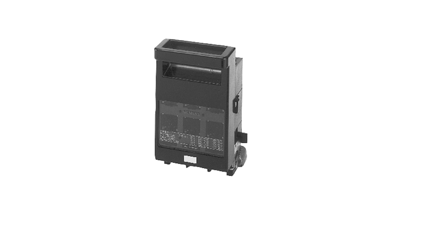 Sezionatore portafusibili Siemens 3NP5060-0CA00, 3 poli, 160A, tensione 690V, montaggio su barre di distribuzione.