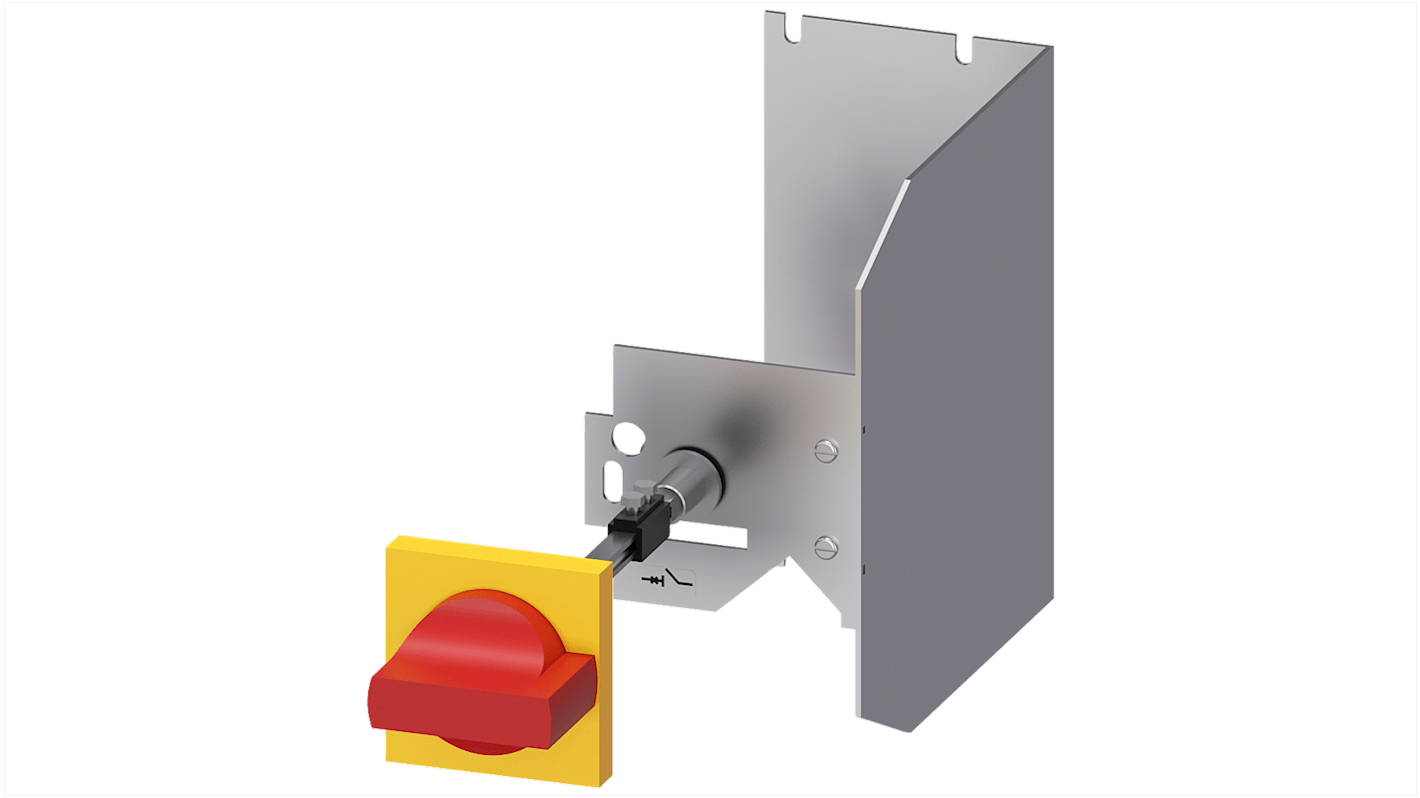 Siemens 3RV2946-2C, meccanismo rotativo per interruttori automatici S3, colore grigio, dimensioni 75x75x78 mm, protezione IP65.