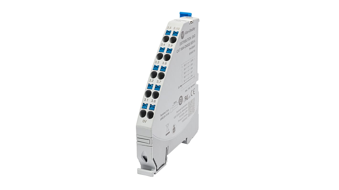 Interruttore elettronico di circuito Rockwell Automation 1694-DM3G2, 20A, 24V, con monitoraggio di corrente e tensione.