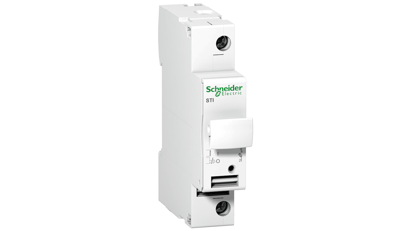 Sezionatore portafusibili Schneider Electric A9N15635, 1 polo, 10A, montaggio su guida DIN, grado di protezione IP20.