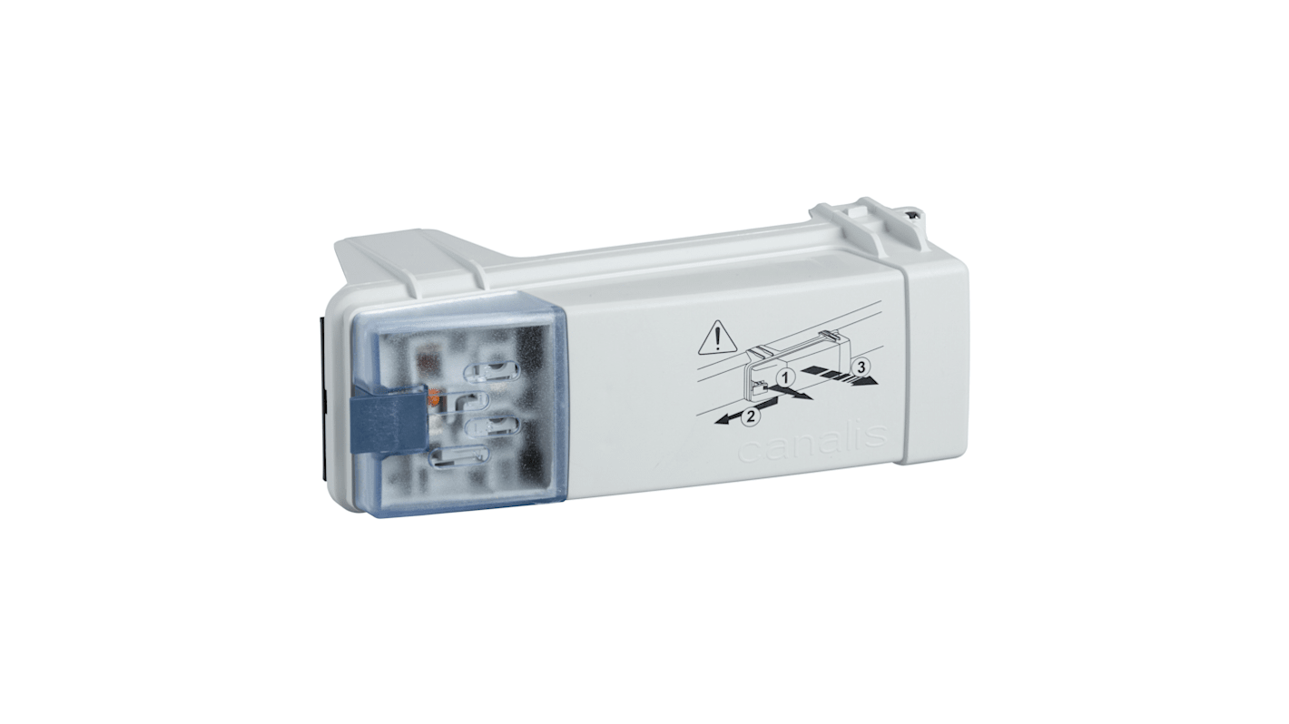 Schneider Electric KBC16DCF21: Accessorio per canaline Canalis, 168 x 53 x 33mm. Protezione per cavi da polvere e umidità. Green Premium, senza mercurio.