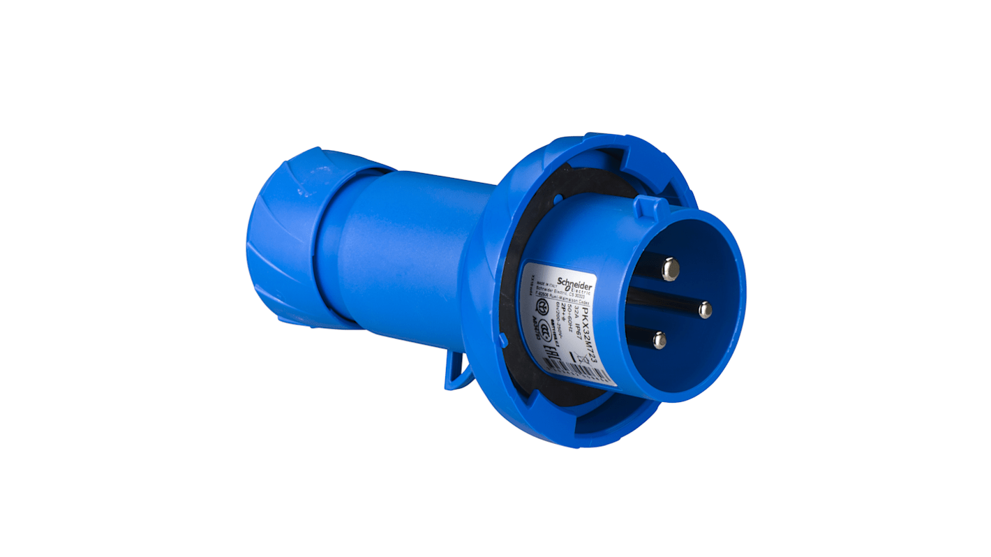 Schneider Electric - PKX32M723: Connettore maschio Pratika 32A per cavo industriale, rapido e affidabile, Green Premium.