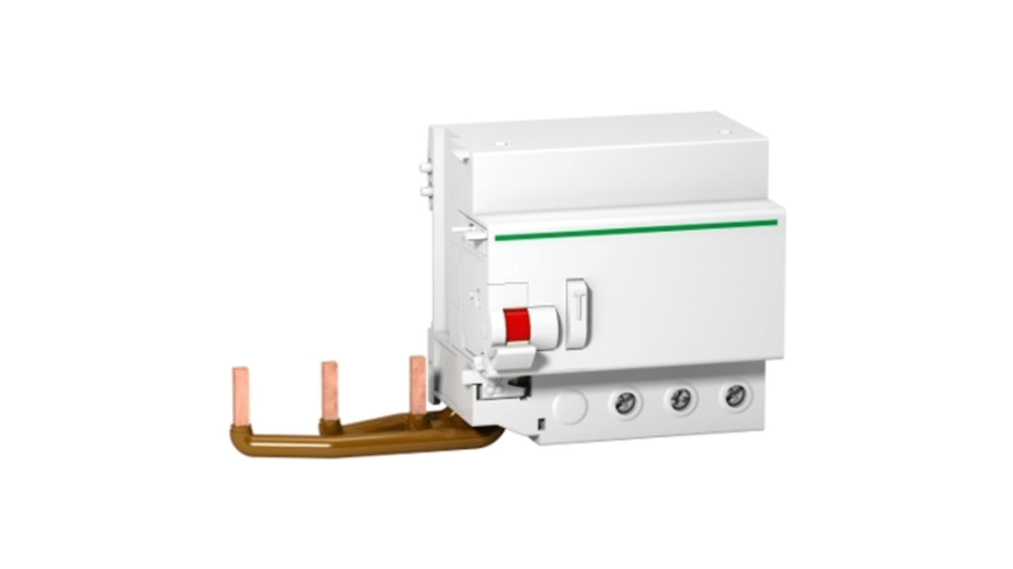 Schneider Electric RCD Vigi C120, dispositivo modulare 3 poli, 125A, 30mA, montaggio su guida DIN, conforme EN 61009.