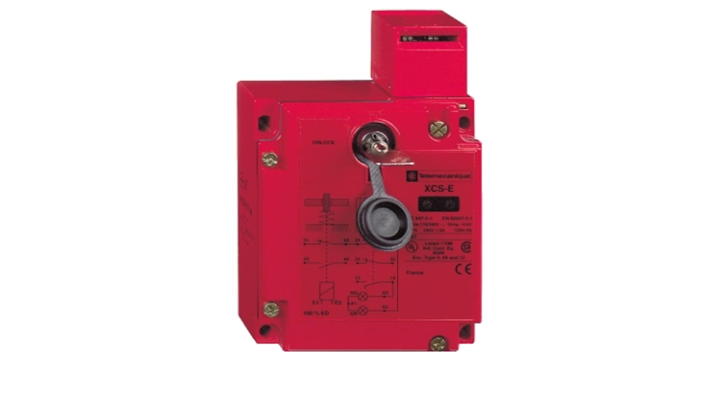 Interruttore di interblocco a solenoide Telemecanique Sensors XCSE7342, corpo in metallo, grado di protezione IP67, 2NC/1NA.