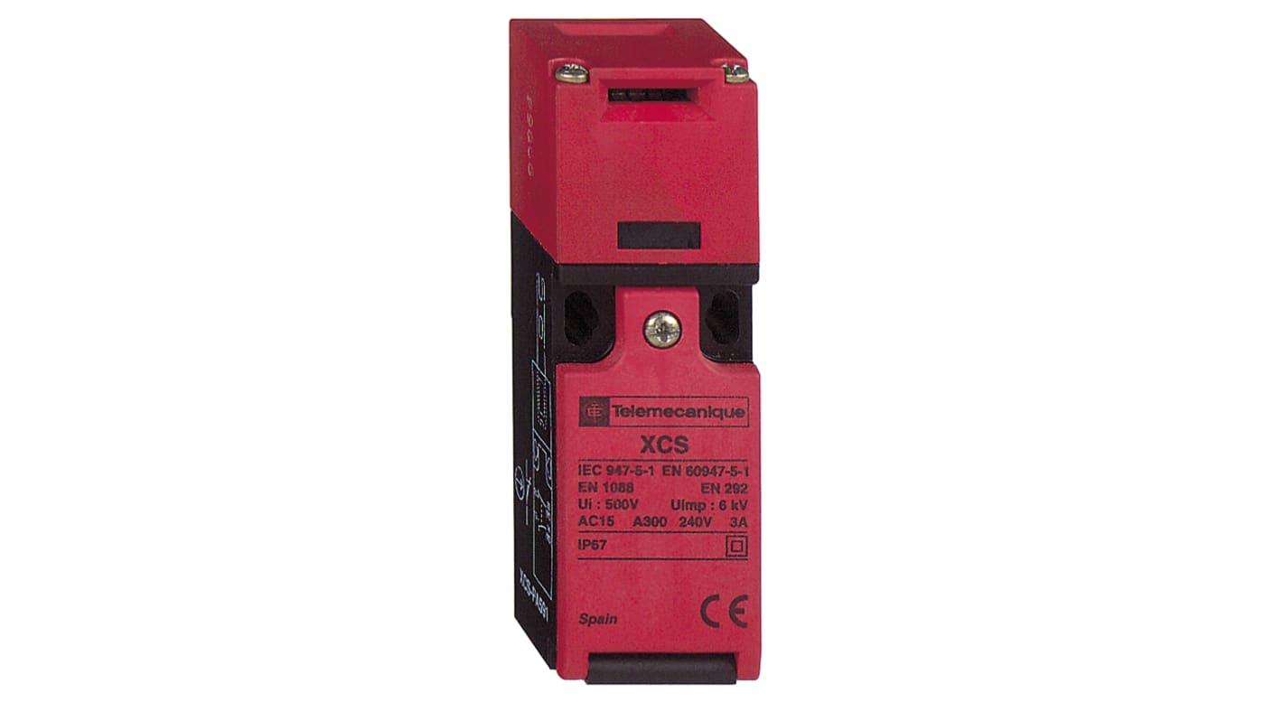 Interruttore di interblocco di sicurezza a chiave Telemecanique Sensors, 1NC/1NA, per applicazioni industriali, custodia in plastica.