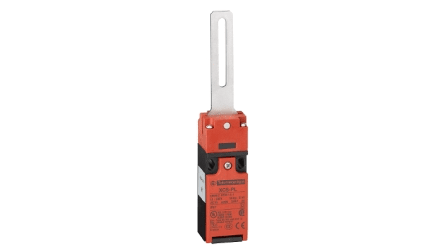 Interruttore di fine corsa di sicurezza Telemecanique Sensors XCSPL551 con leva diritta rotante, 1NC/1NA, IP67. Ideale per impieghi gravosi. Conforme agli standard internazionali.