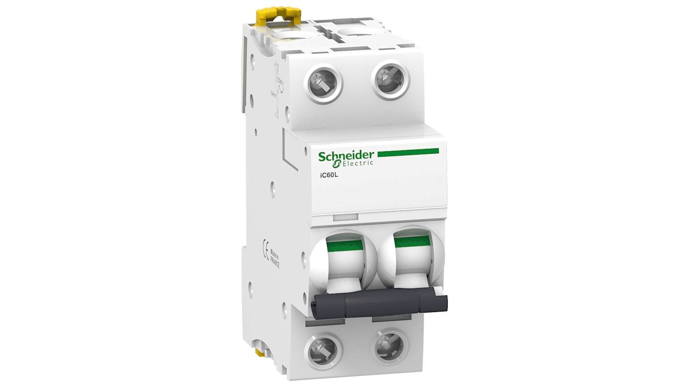 Interruttore magnetotermico Schneider Electric A9F94232, 2P 32A 15 kA, Tipo C - Sicurezza e efficienza per distribuzione alimentazione industriale.