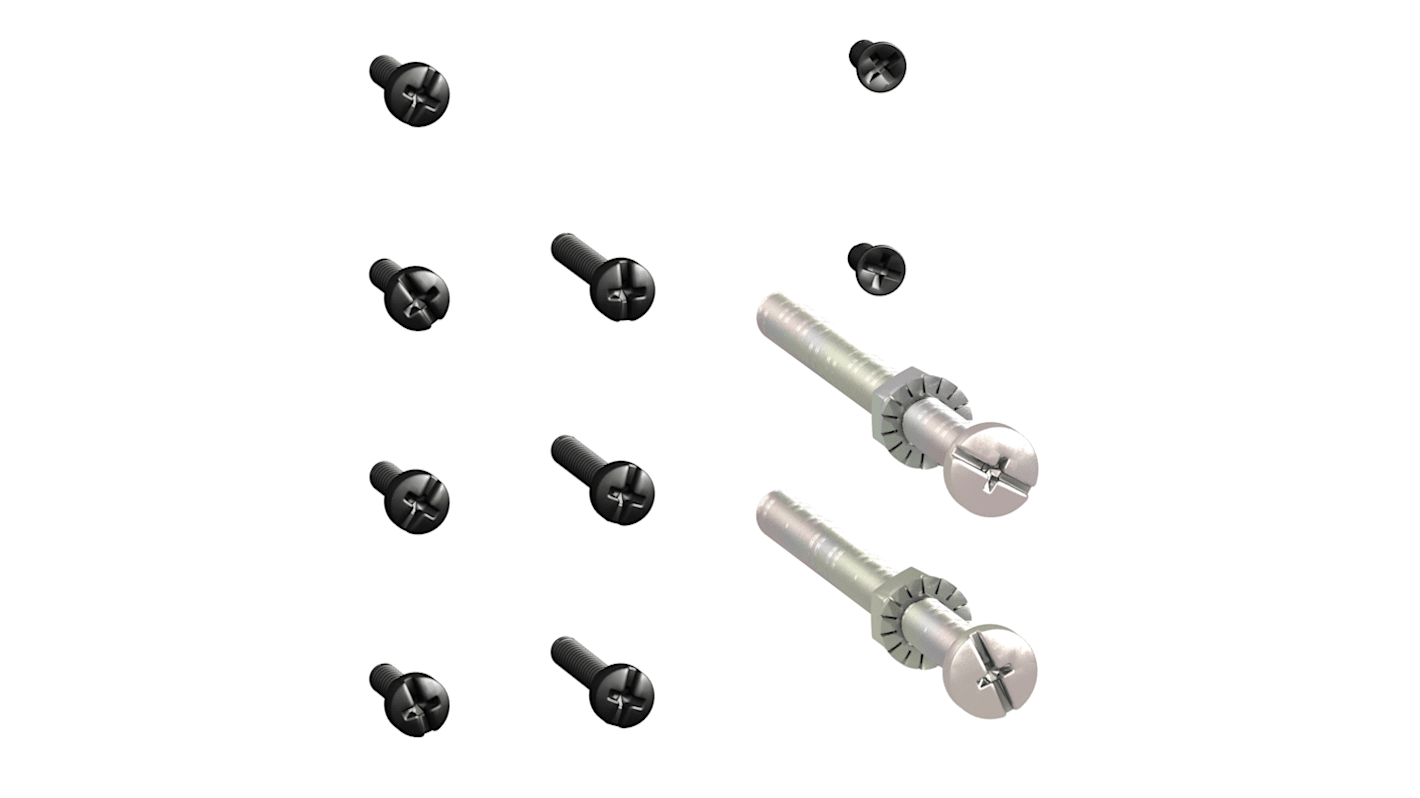 Viti di fissaggio Schneider Electric LV432552 per Compact NSX 400/640 e Easy PACT CVS 400/630, 6 viti 3mm x 12mm e varie misure.