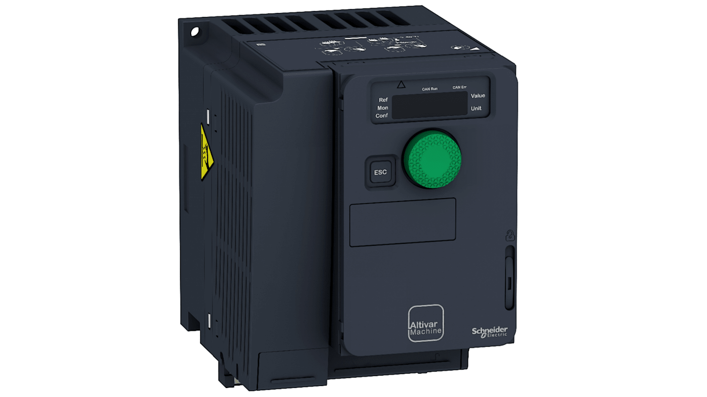 Avviatore a velocità variabile Schneider Electric ATV320U22M3C, potenza 2,2 kW, 200-240 V, 3 fasi, IP54, Modbus.