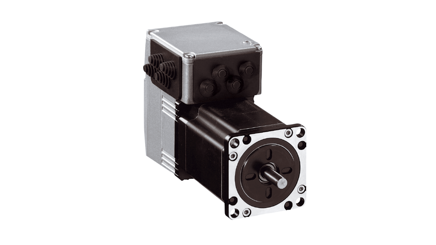 Motore passo passo Schneider Electric ILS1R573PC1A0, 36 V, 3000 giri/min, coppia 1,5 Nm, design compatto per applicazioni industriali.