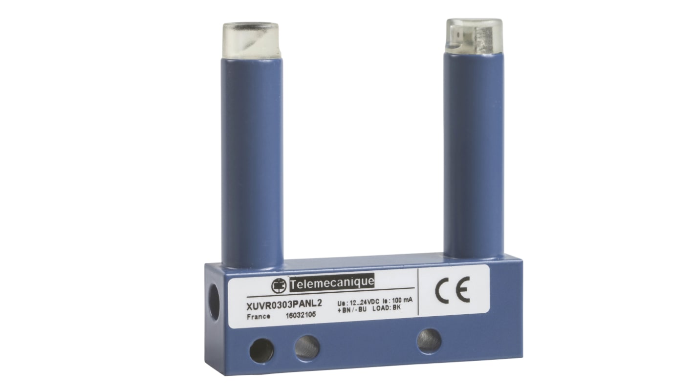 Sensore fotoelettrico a forcella Telemecanique Sensors XUVR0303PANL2, rilevamento a fascio diretto, IP67, 30 mm.