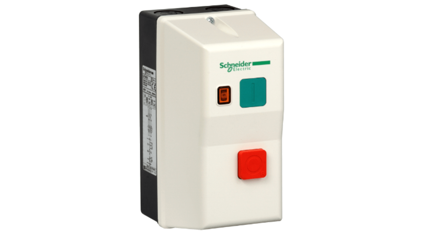 Starter DOL manuale Schneider Electric LE1M35M707 per motori 3 fasi, potenza 0,55 kW, montaggio superficiale, grado di protezione IP65.