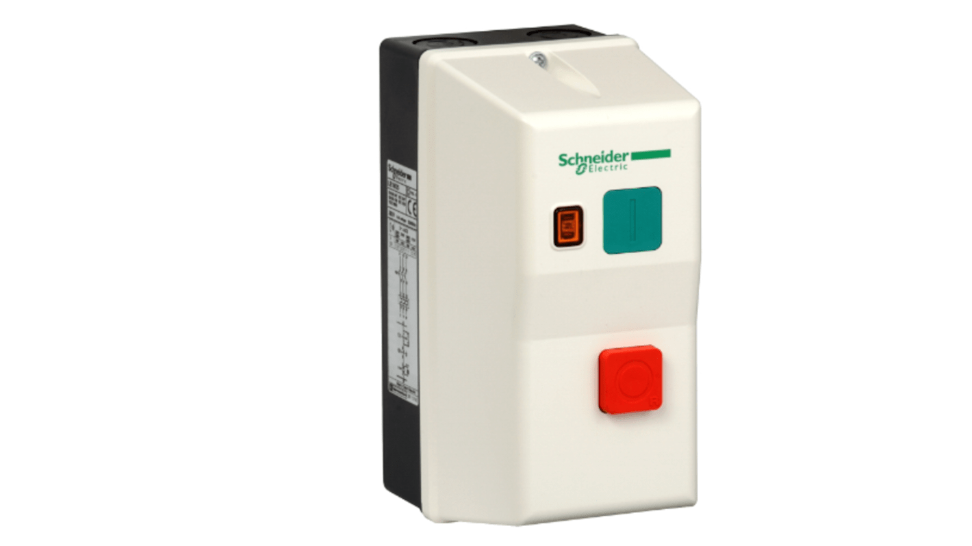 Starter DOL manuale Schneider Electric LE1M35Q710, potenza 0,55 kW, 3 poli, montaggio superficiale, grado di protezione IP65.