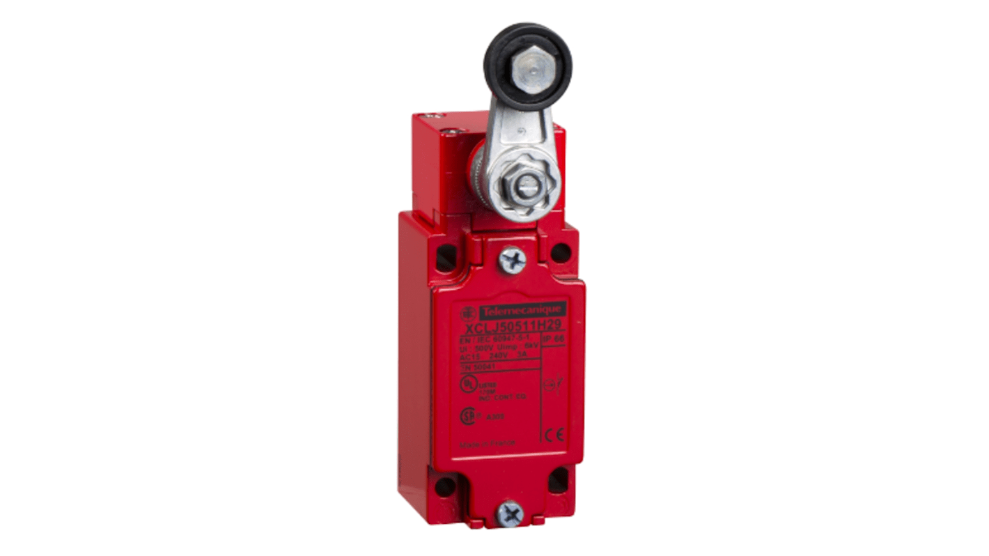 Telemecanique Sensors, interruttore di fine corsa con leva a rotella, 1NC/1NA, protezione IP66, corrente massima 10A.