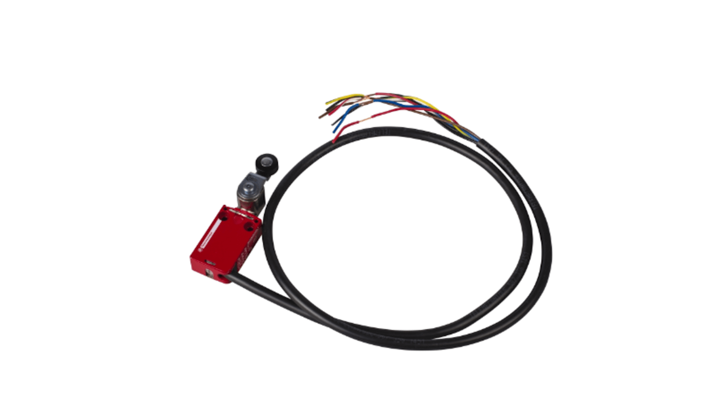 Interruttore di fine corsa Telemecanique Sensors XCSM4115L2 con leva a rullo, 2 contatti NO e 2 NC, protezione IP66/IP67/IP68.