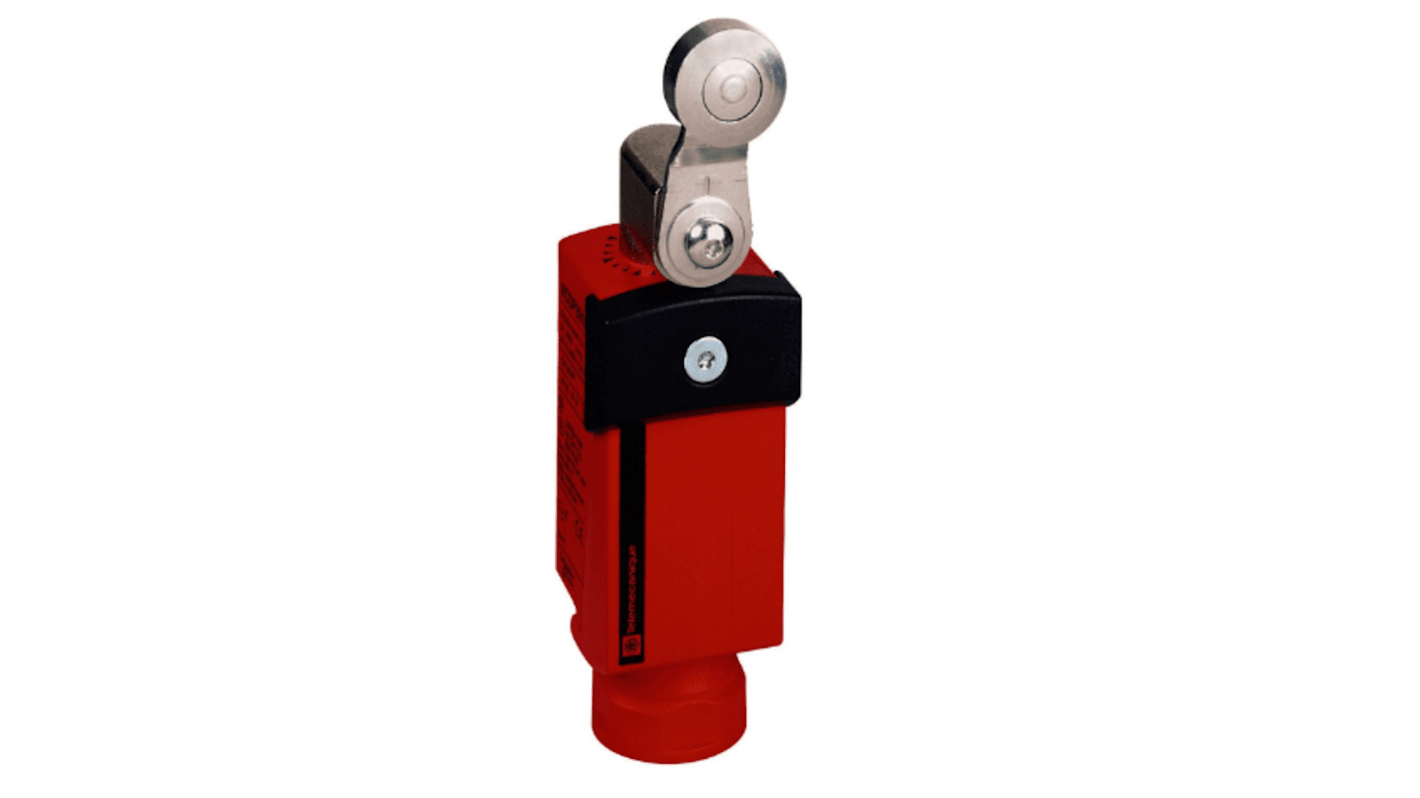 Interruttore di fine corsa a leva a rullo Telemecanique Sensors XCSP3919P20, 2NC/1NA, IP66/IP67, corpo plastico, testa in Zamak.