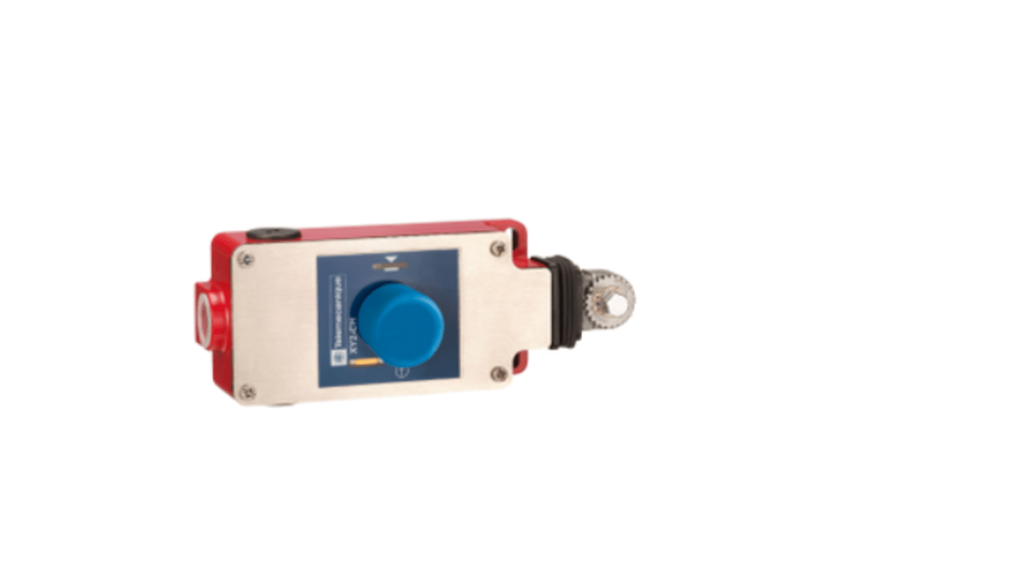 Interruttore a fune Telemecanique Sensors XY2CH13370 per arresto di emergenza, lunghezza corda 30 metri, montaggio a destra o sinistra.