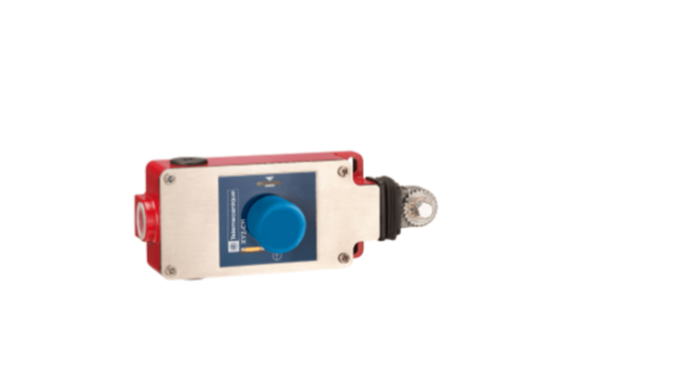 Interruttore a fune Telemecanique Sensors XY2CH13390H29 per arresto di emergenza, lunghezza corda 30 metri, montaggio a destra o sinistra.
