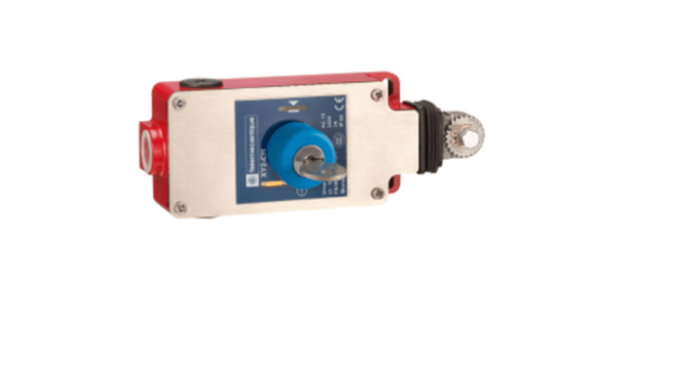 Interruttore a fune Telemecanique Sensors XY2CH13470H29 per arresto di emergenza, lunghezza corda 30 metri, montaggio a destra o sinistra.