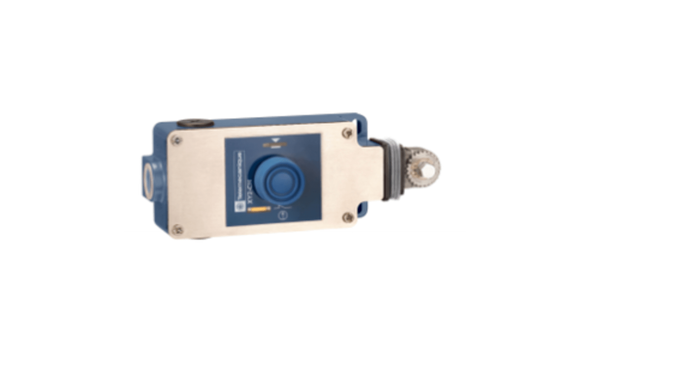 Interruttore a fune Telemecanique Sensors XY2CH14250TK per arresto di emergenza, lunghezza corda 30 metri, grado di protezione IP65.