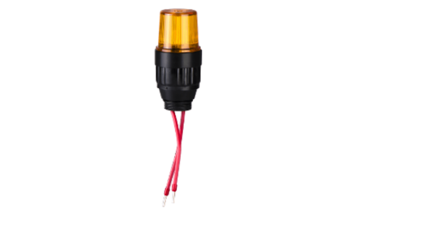 Telemecanique Sensors, spia pilota incandescente quadrata XY2CZ0024, 24V, arancione, IP66, con contatti normalmente chiuso e aperto.