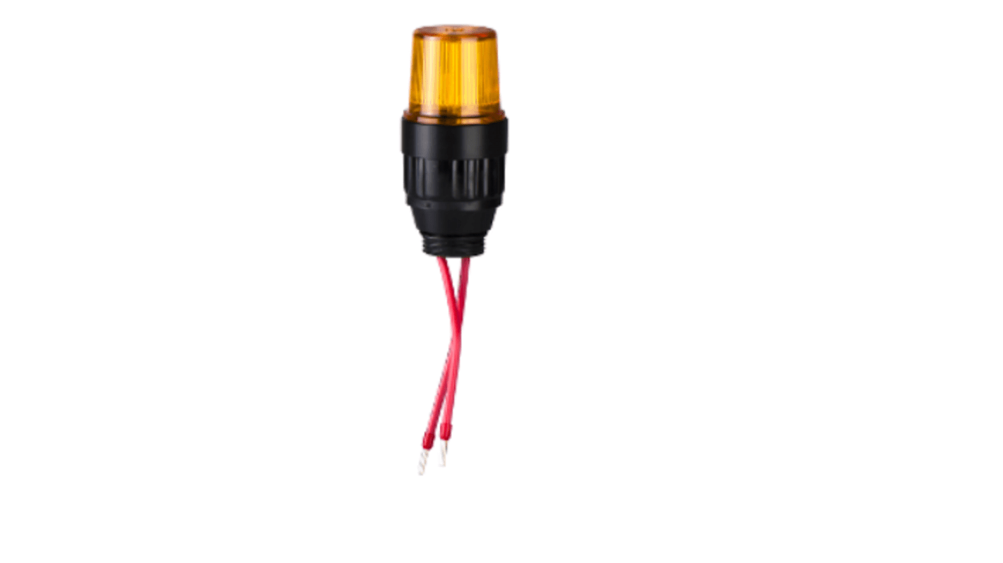 Telemecanique Sensors, spia incandescente rotonda XY2C, tensione 130V, colore arancione, con contatti normalmente aperto e chiuso, grado di protezione IP65.
