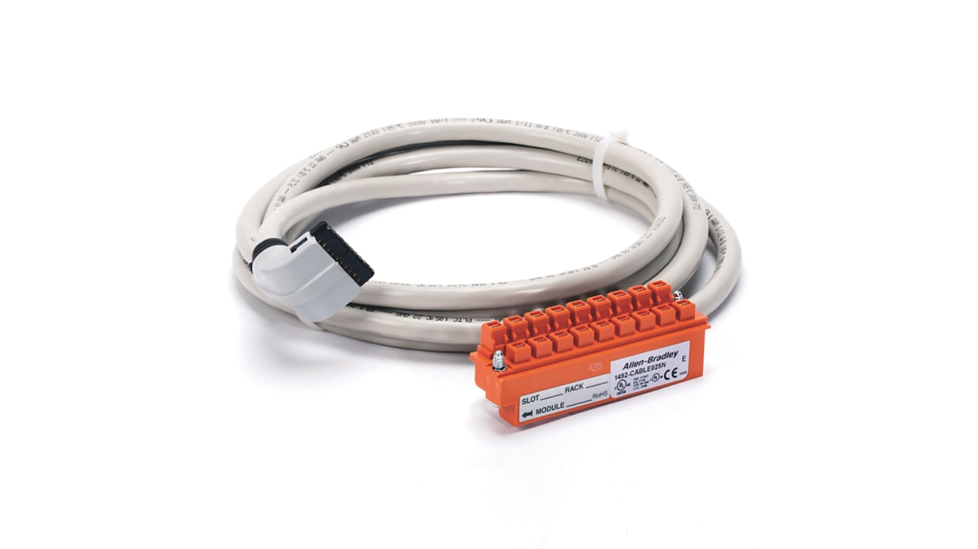 Cavo connettore Rockwell Automation 1492-CABLE025N, lunghezza 2,5 metri, compatibile con SLC 500, ControlLogix e CompactLogix.