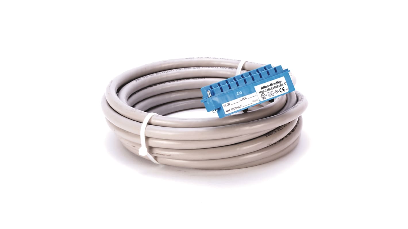 Cavo connettore Rockwell Automation 1492-CABLE050RTBB, lunghezza 5 metri, compatibile con SLC 500 e ControlLogix.