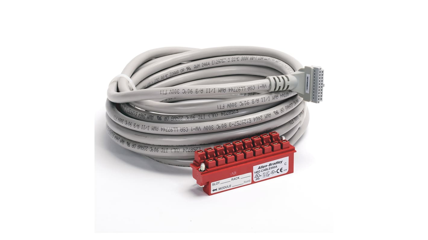 Cavo connettore Rockwell Automation 1492-CABLE050U, lunghezza 5 metri, per SLC 500 e ControlLogix PLC.