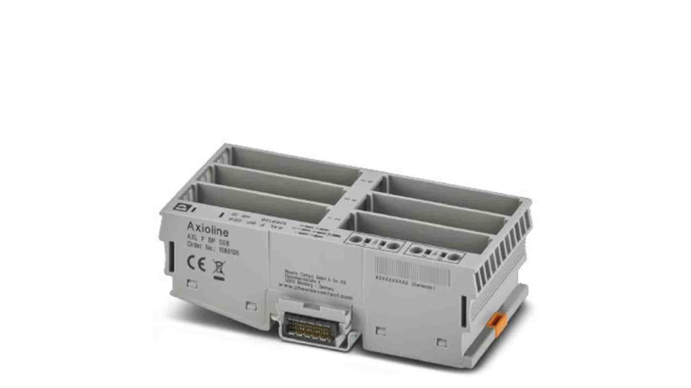Supporto modulo Axioline F Phoenix Contact 1088136 per PLC e moduli io. Backplane con 6 slot, grado di protezione IP20. Ottimizza il tuo sistema!