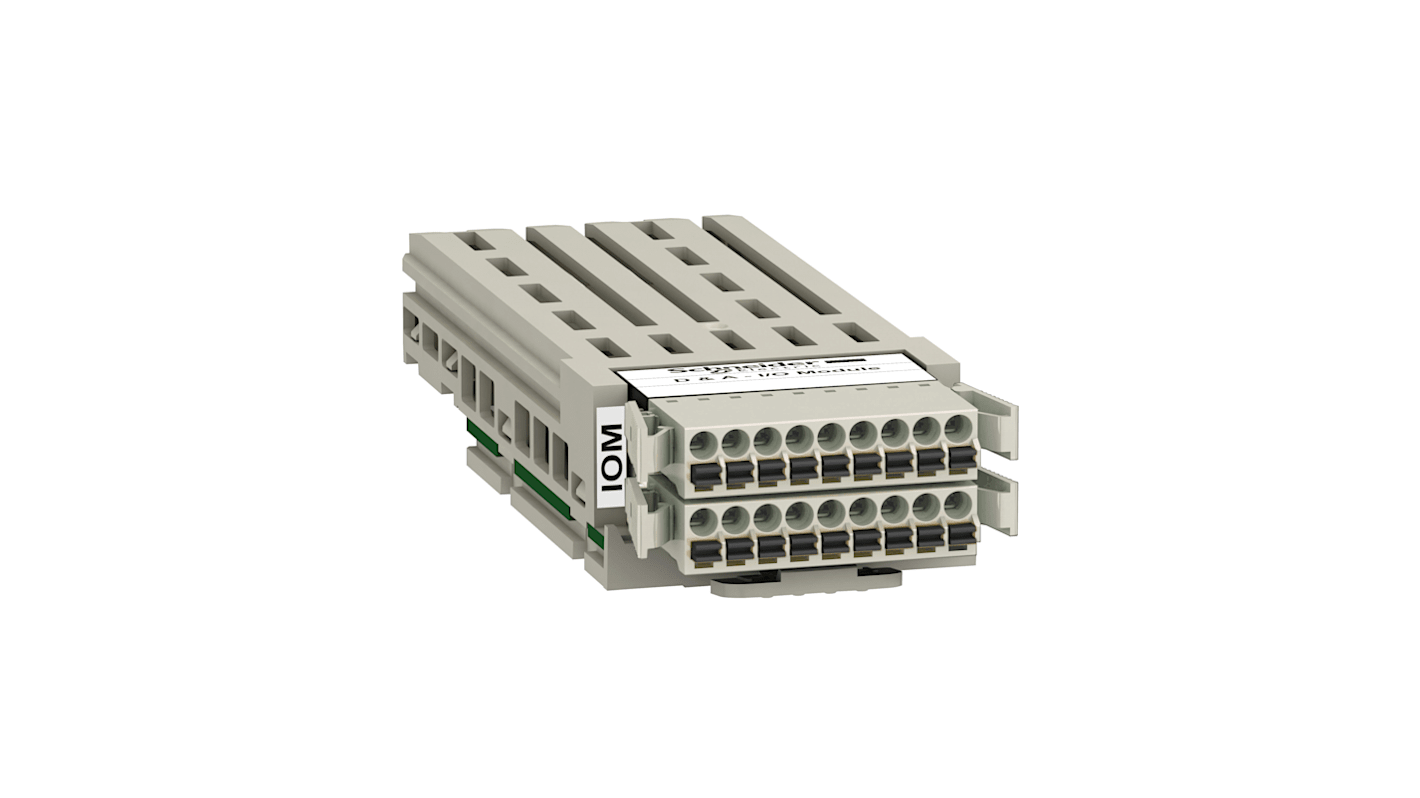 Modulo I/O Schneider Electric VW3A3203 per Altivar, tensione 24 V c.c., corrente 100 mA, collegamento a molla.
