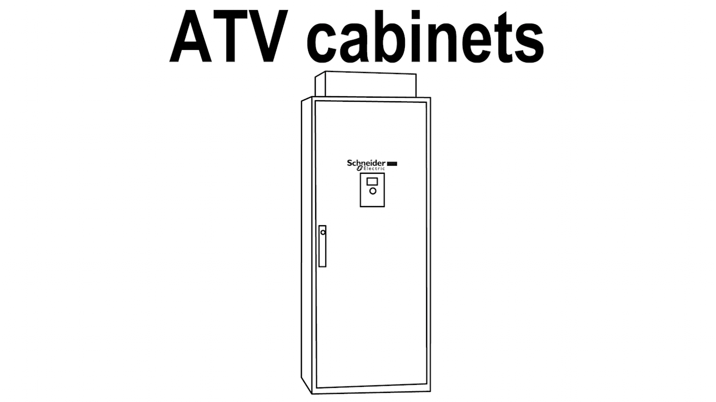 Inverter Schneider Electric VW3A7101, potenza frenante 200 kW, tensione 400 V, grado di protezione IP20.