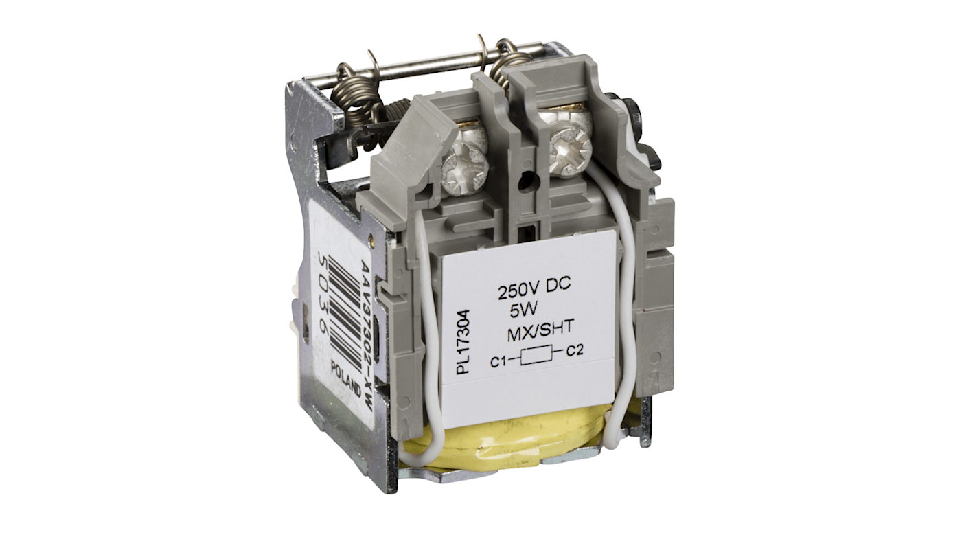 Interruttore magnetotermico scatolato Schneider Electric, montaggio fisso, tensione 250 V c.c., tempo di risposta 50 ms.