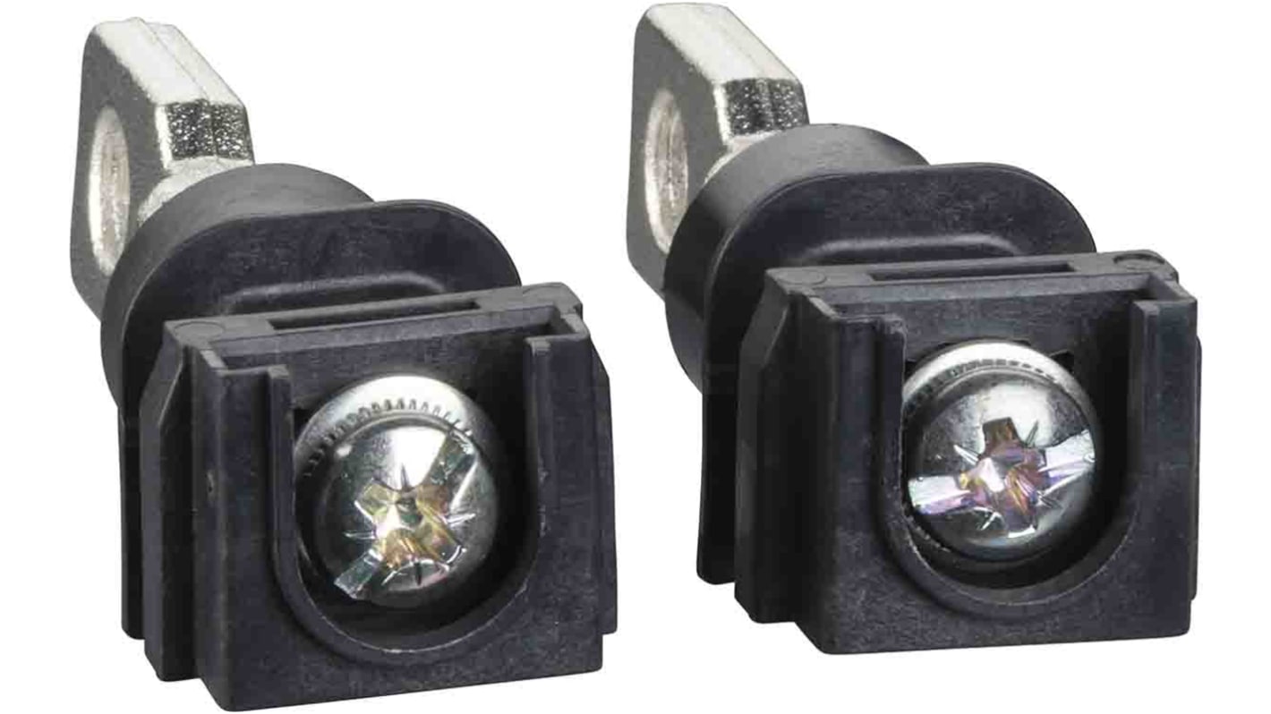 Terminale posteriore Schneider Electric LV432475 per Compact NSX 400/630, montaggio semplice, set di 2, privo di metalli pesanti.