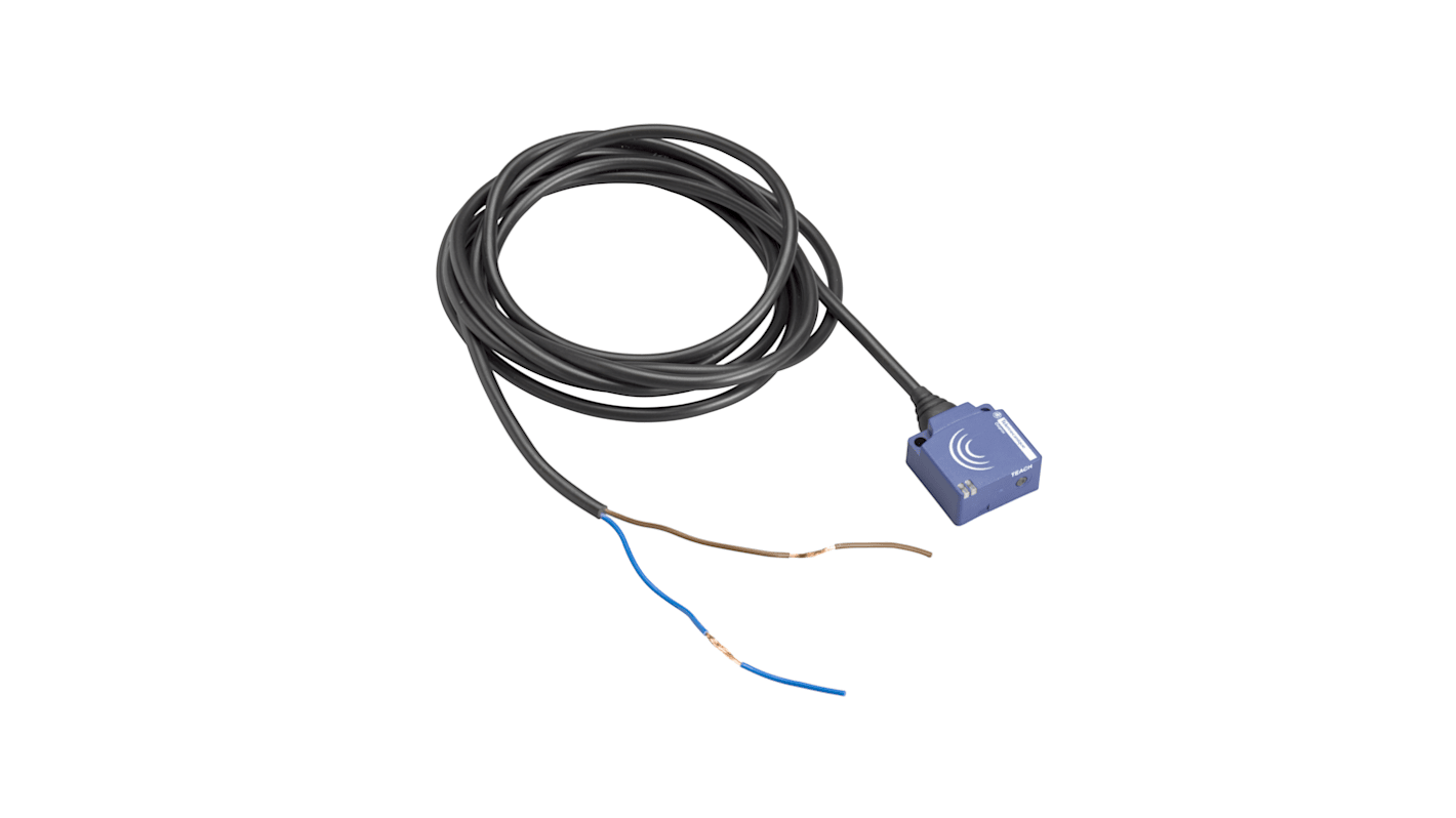 Sensore di prossimità PNP Telemecanique Sensors XS8E1A1PAL10, rilevamento 15 mm, IP68, montaggio non incastrato, corpo in plastica PBT.