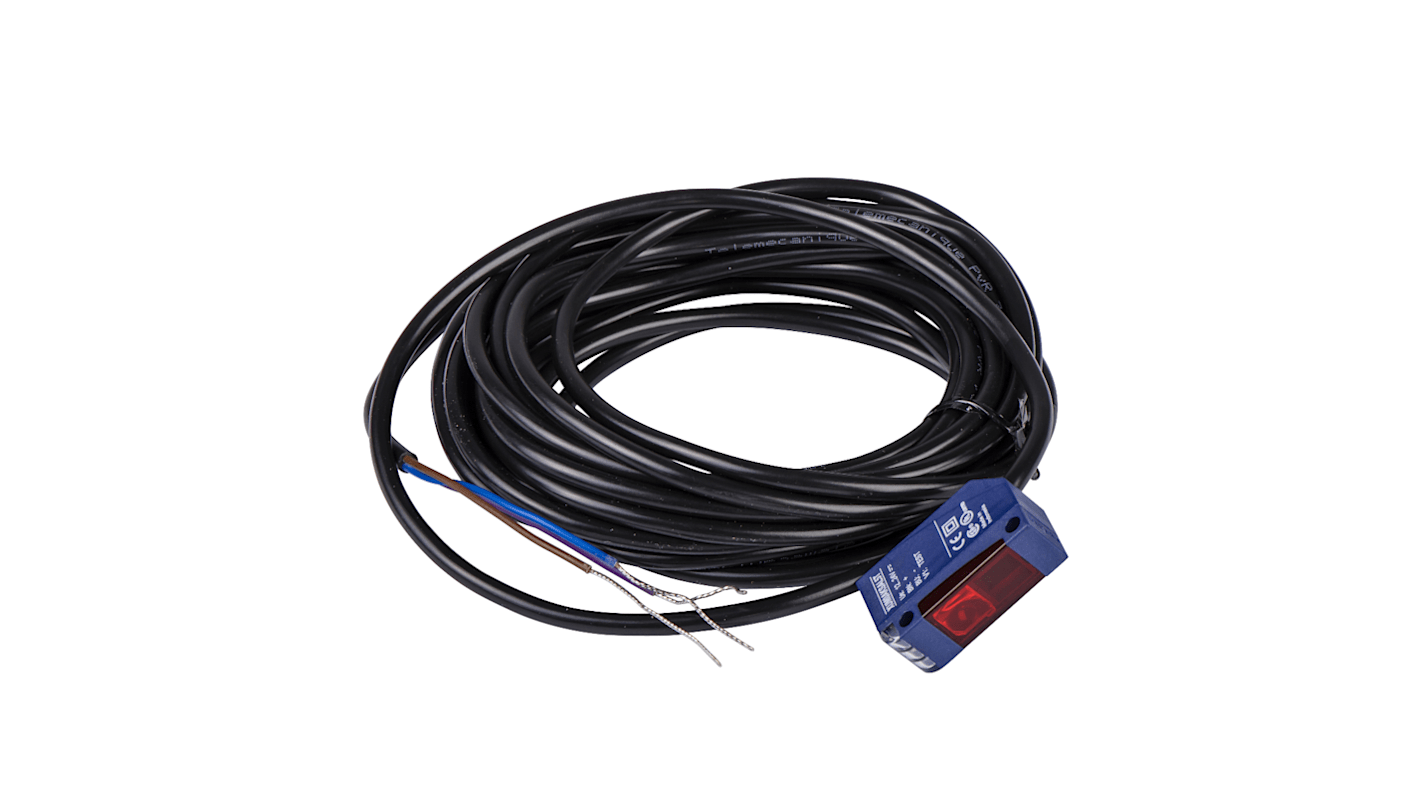 Sensore fotoelettrico rettangolare Telemecanique Sensors XUM0APSAL5, rilevamento fino a 1 m, uscita PNP, cavo 5 m.