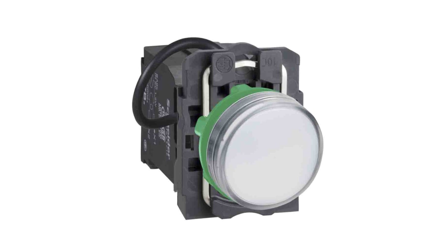 Schneider Electric XB5AV5B1 - Spia LED universale 22mm Harmony XB5 per indicazioni luminose a 400V c.a. senza manutenzione. Mercury free.