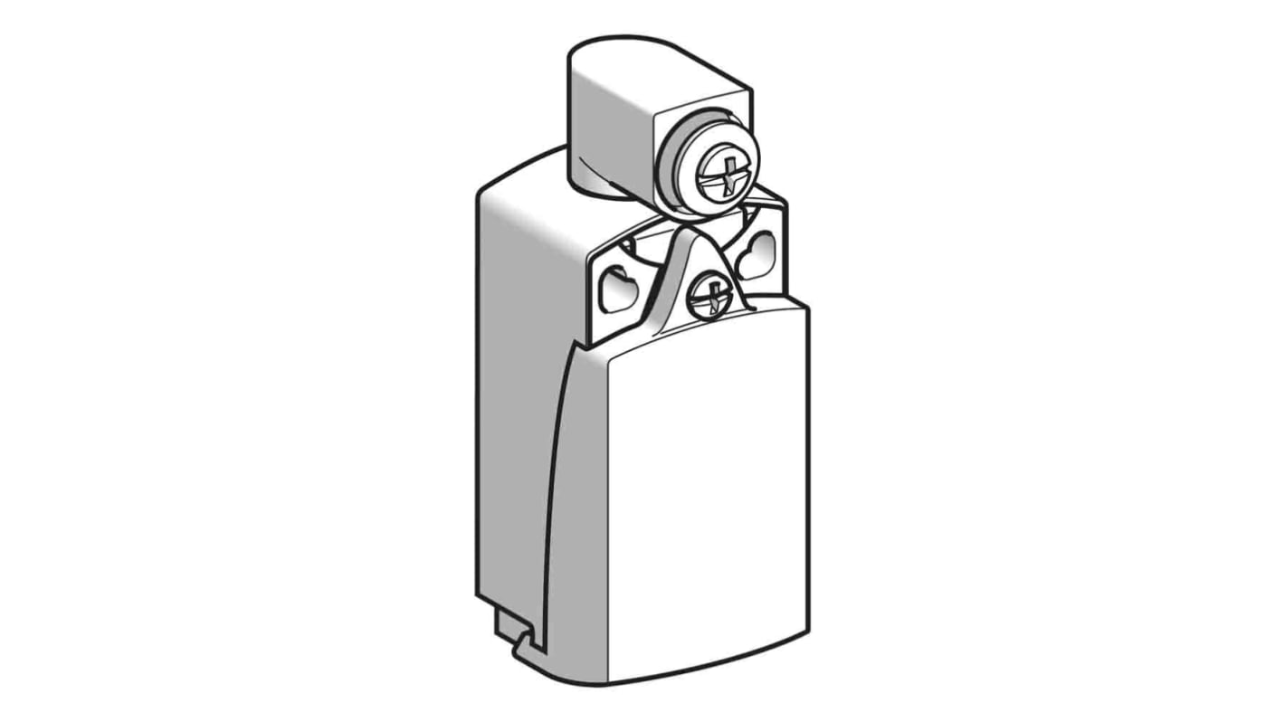 Interruttore di fine corsa Telemecanique Sensors XCKD2101P16, 1NC/1NA, 500V, 10A, custodia metallica, grado di protezione IP66/IP67.