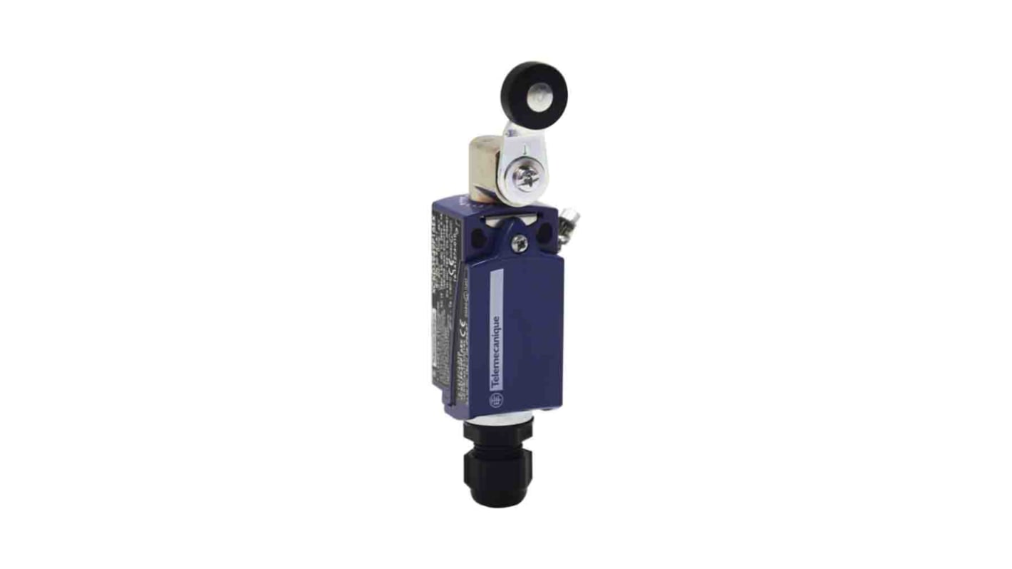 Interruttore di fine corsa Telemecanique Sensors XCKD3918P16EX con leva a rullo, 2NC/1NA, IP66/IP67/IP69, custodia metallica.