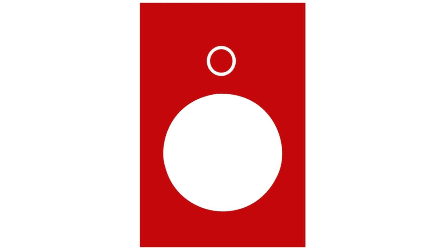 Legenda Schneider Electric ZB2BY2931 rossa per stazioni di controllo Harmony XAC, 30x40mm, mercury free. Accessori: Legenda, Testo etichetta: O.