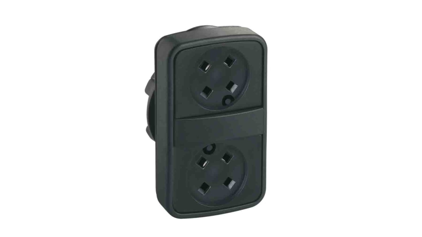 Attuatore pulsante instabile ZB5AA79 di Schneider Electric, serie Harmony XB5, forma rettangolare, diametro foro 22mm, montaggio a innesto.