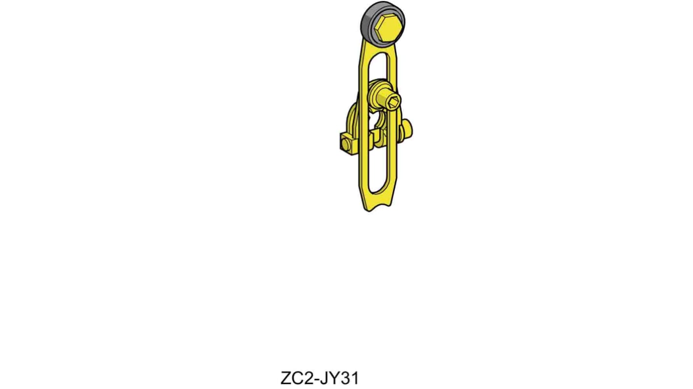 Leva per interruttore di fine corsa Telemecanique Sensors ZC2JY315, compatibile con serie OsiSense XC, progettata per alte temperature.