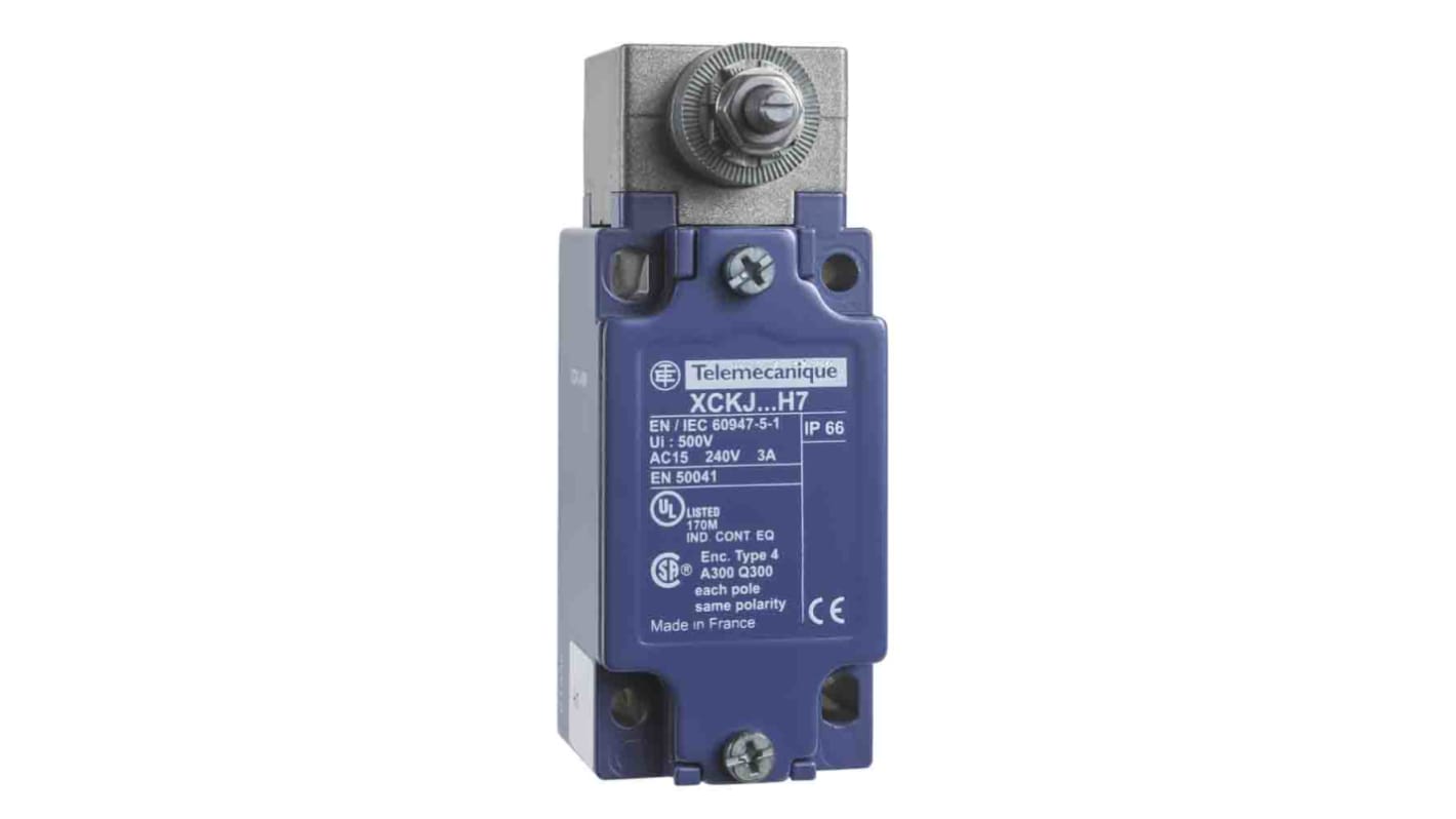 Interruttore di fine corsa Telemecanique Sensors ZCKJ4104H29, corpo metallico, azione rapida, grado di protezione IP66.