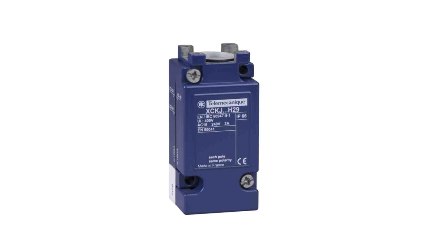 Interruttore di fine corsa Telemecanique Sensors ZCKJ41H29, corpo metallico, 2CO, IP66, tensione 500V, corrente 10A, montaggio M20.