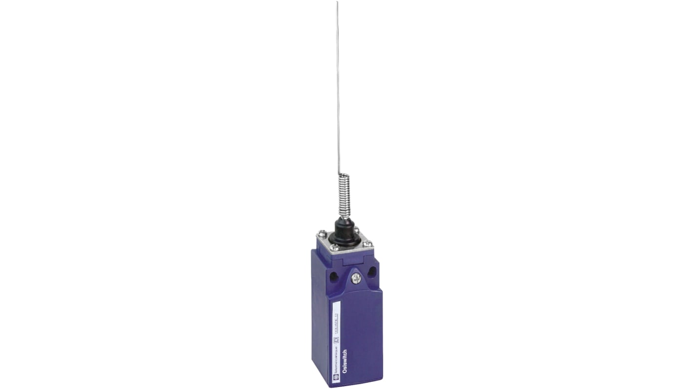 Interruttore di fine corsa a molla Telemecanique Sensors XCKN2106P20, 1NC/1NA, IP66/IP67, custodia plastica, corrente max 10A.