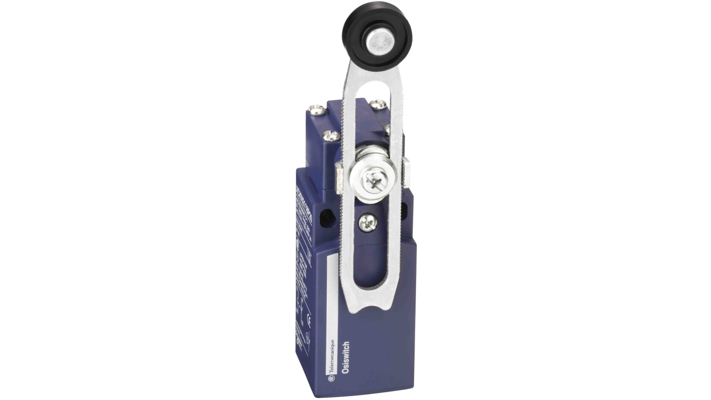 Interruttore di fine corsa a rullo Telemecanique Sensors XCKN2945P20, 2NC, IP66/IP67, 10A, custodia in plastica.