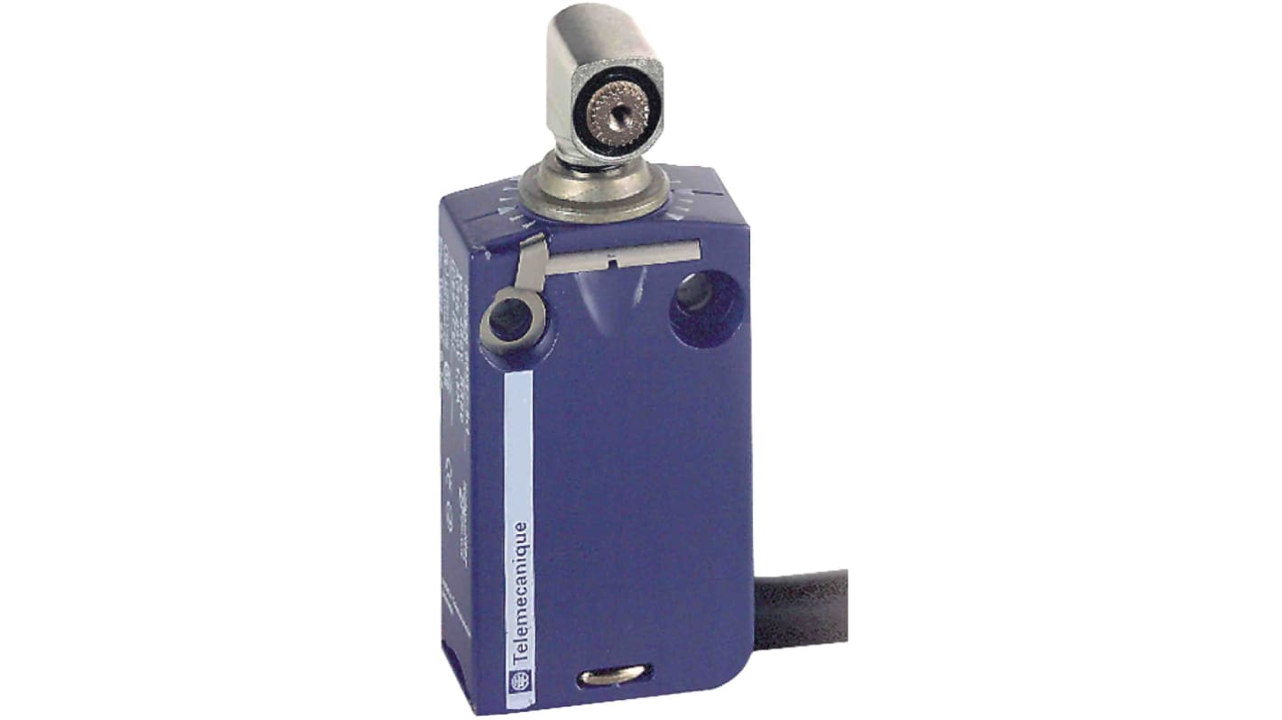 Interruttore di fine corsa Telemecanique Sensors XCMD2101L1, custodia metallica, contatti 1NC/1NA, protezione IP66/IP67, corrente max 6A.
