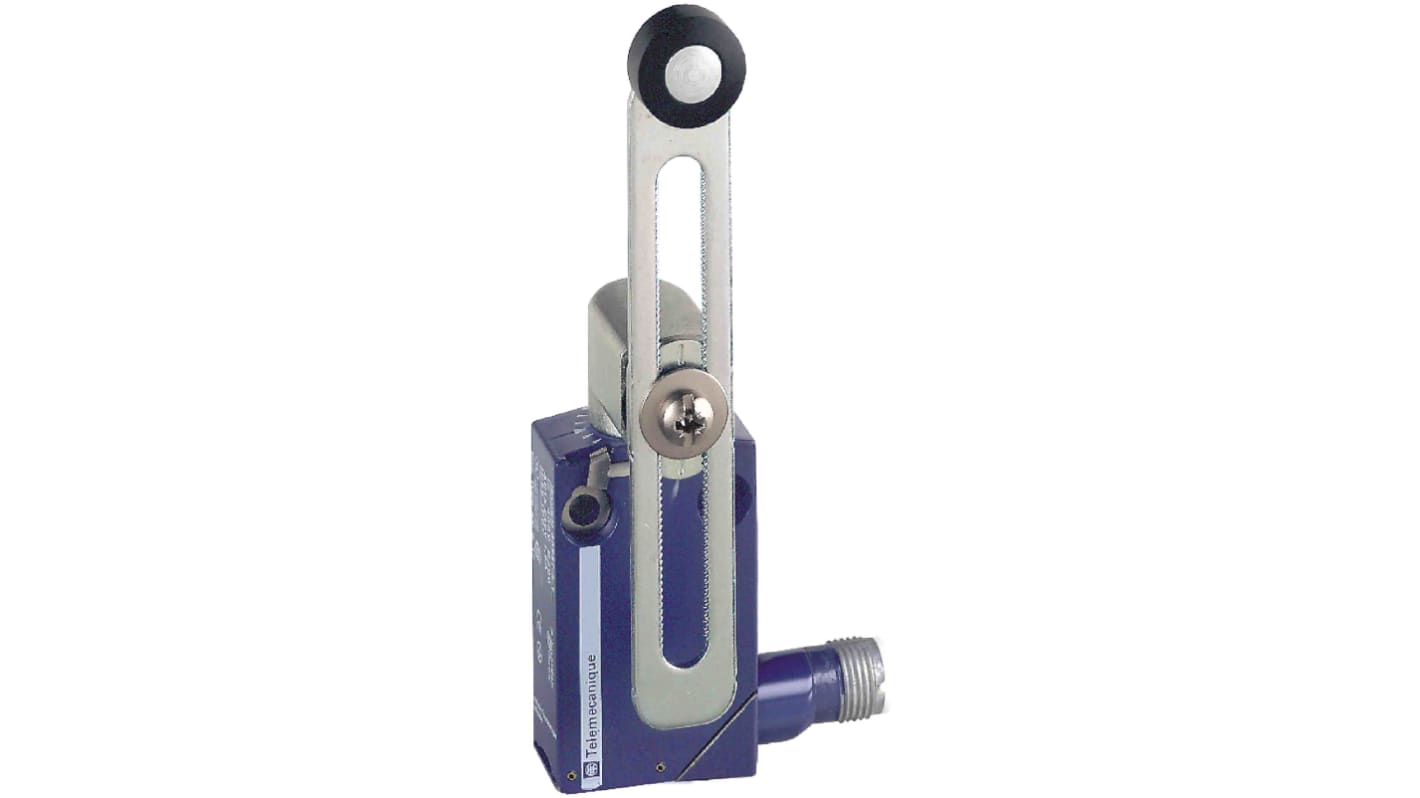 Interruttore di fine corsa a rullo Telemecanique Sensors XCMD2145C12, 1NC/1NA, IP66/IP67, custodia metallica, corrente max 4A.
