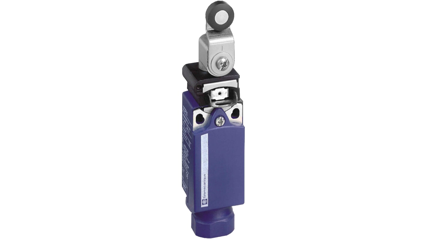 Interruttore di fine corsa a rullo Telemecanique Sensors XCPR2118P20, 1NC/1NA, IP66/IP67, 10A, custodia plastica.